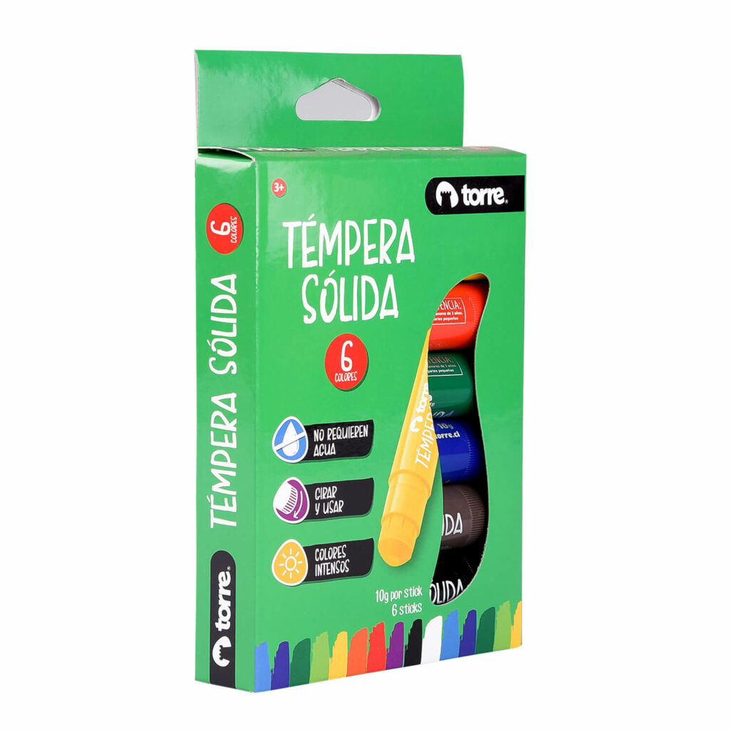 Témpera Sólida 6 Colores Torre