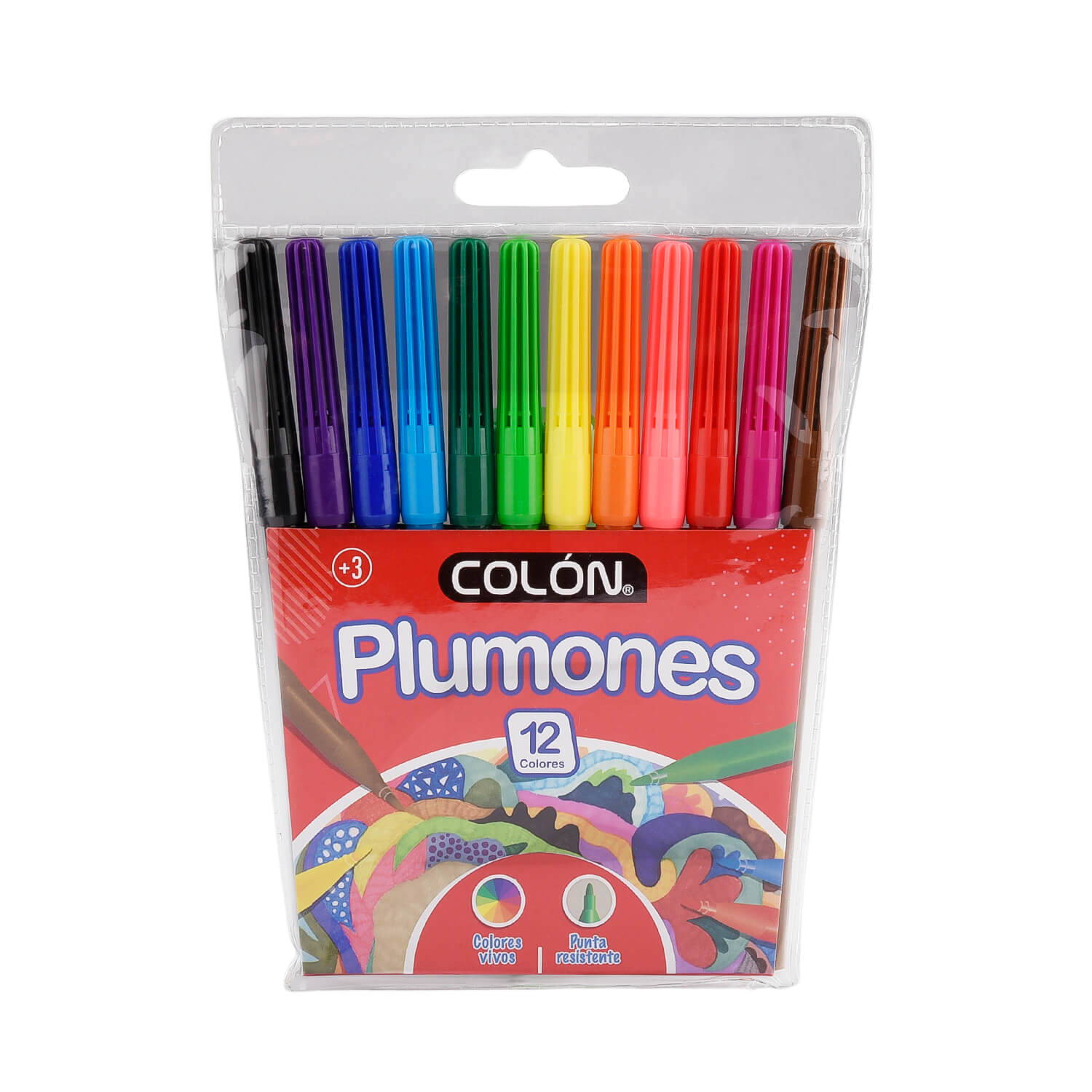 Plumones 12 colores